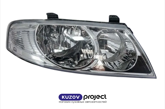 Фара правая хром механический корректор Nissan Almera Classic 2006-2012 (Китай)
