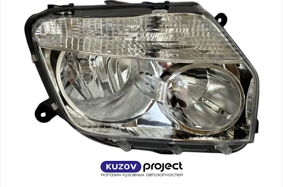 Фара правая хром с электрическим корректором Renault Duster 2010-2015 (Китай)